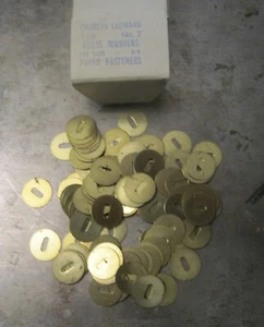 Charles Leonard No. 2 Solid Brass washers 100 count - paper fastener