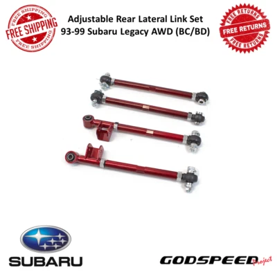 Juego de eslabones laterales traseros ajustables Godspeed para Subaru Legacy 1993-99 AWD BC / BD Foto 1 de 4