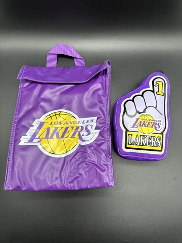 Vintage NBA Stadium Los Angeles Lakers Soft purple Insulated Lunch Bag & Finger Cover