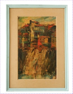 Original Old - Peizash Acrylic Painting on Cardboard - Unidentified Artist - Picture 1 of 6
