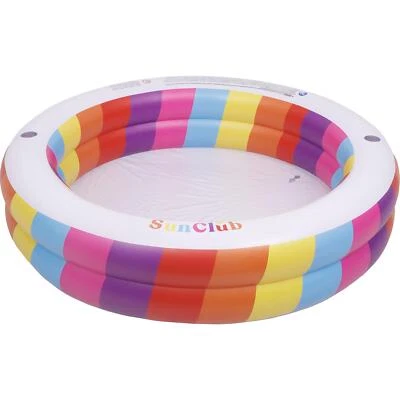 Planschbecken Kinderpool Gartenpool Babypool aufblasbar187x42cm Regenbogen XXL - Bild 1 von 4