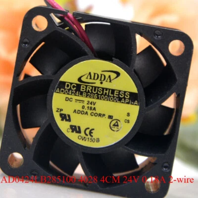 1pc ADDA AD0424LB285100 4028 4CM 24V 0.18A 2-wire Inverter Cooling Fan NEW - Image 1 of 4