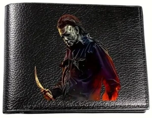 Halloween Michael Meyers Bifold Wallet NEW double-sided iron-on design - Picture 1 of 3