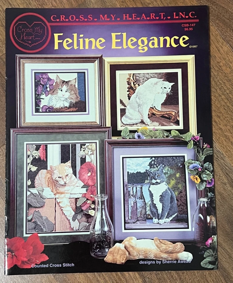 Feline Elegance by Cross My Heart cross stitch pattern - Image 1 of 2
