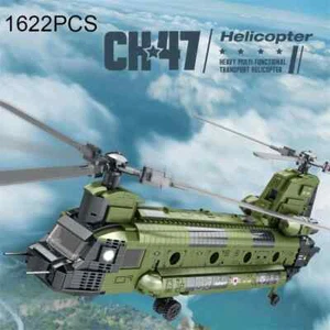 1622PCS CH-47 Military Armed Helicopter Chinook Transport Plane Building Blocks - Picture 1 of 6