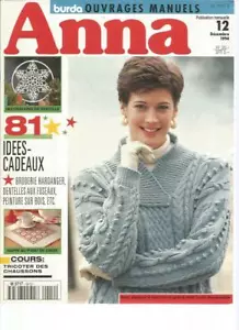 BURDA - ANNA N°12 - TRICOTER DES CHAUSSONS / BRODERIE HARDANGER / DECO DENTELLE - Imagen 1 de 2