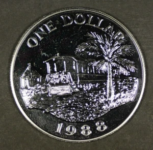 1988 Bermuda Silver Dollar Railroad - Picture 1 of 2