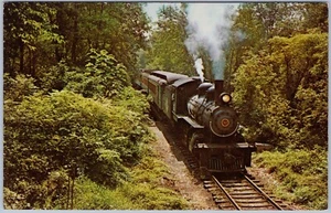 Cartolina cromata Wilmington & Western Railway 92 CNR locomotiva a vapore - Foto 1 di 2