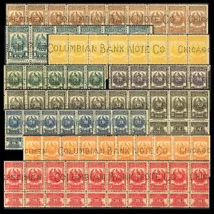 Rare GUATEMALA SPECIMEN PERFIN PLATE STRIPS & BLOCKS Lot MNH SEE PHOTOS BX-520 - Picture 1 of 1