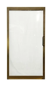 Mid Century Brass Frame Sliding Doors 79.5 x 41.5 - Picture 1 of 4