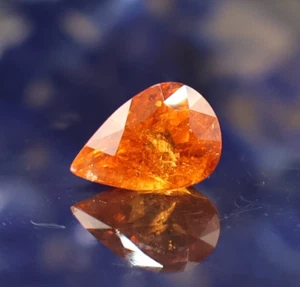 Piedra de granate espesartita de 3,40 quilates piedra preciosa suelta corte pera natural 10,5 x 7,5 mm - Imagen 1 de 5