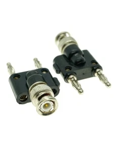 1Pcs Adapter BNC Male Plug to Dual Banana Male Plug RF connector Coaxial - Picture 1 of 2
