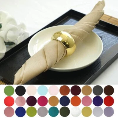 100 pcs 17" Polyester Napkins Wedding Table Top Supply Wholesale Decorations - Image 1 of 4