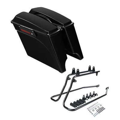 SaddleBags con soportes de conversión aptos para Harley Softail Deluxe Heritage 84-17 Foto 1 de 4