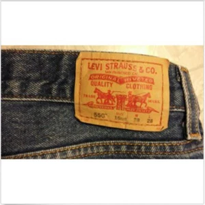 LEVI 550s Girl's Blue Jeans Size 16 Reg - Picture 1 of 24