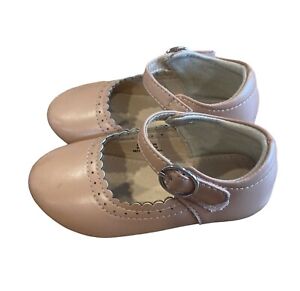 Thee Bron Toddler Girl's Ballet Mary Jane Flat Dress Size 6 Nude Beige Easter