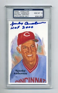 SPARKY ANDERSON GEM MINT 10 PSA/DNA SIGNED PEREZ STEELE POST CARD - HOF 2000 - Picture 1 of 1