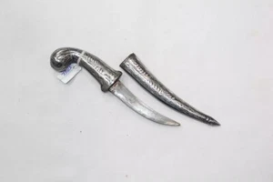 Dagger Knife Pure Silver Koftgiri Wire Work Hand Forged Steel Blade Handle E455 - Bild 1 von 10