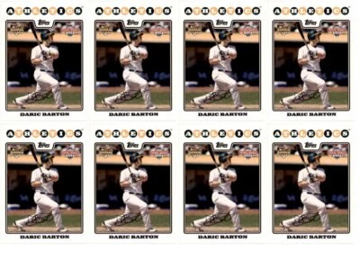 (8) 2008 Topps National Baseball Card Day #8 Daric Barton Athletics Card Lot - Image 1 of 2