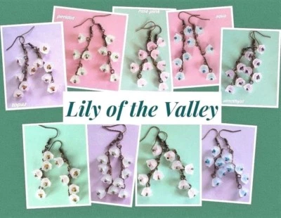 FLOR CAMPANA ACRÍLICA BLANCA elige COLOR CRISTAL BRONCE artesanal Foto 1 de 4