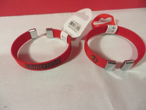 Louisville Cardinals Lot of 2 Ribbon Bracelets New with Tags Cover