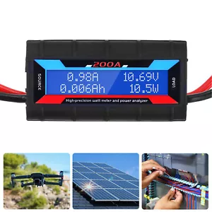200A Digital Volt Watt Meter Digital DC Caravan Solar Power Analyzer Anderson - Picture 1 of 10