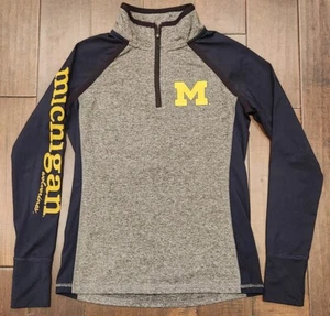 Women's Camp David Michigan Wolverines 1/4 Zip Long Sleeve Pullover Sz Medium - Picture 1 of 4
