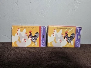 16 Drawing Board Greeting Cards + Envelopes We're Gonna Flock Together Chickens  - Picture 1 of 5