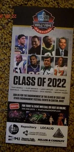 PRO FOOTBALL HALL Of FAME, FOTOBROSCHÜRE: Klasse von 2022 (8 Männer), (4" x 9"), Neu - Bild 1 von 2