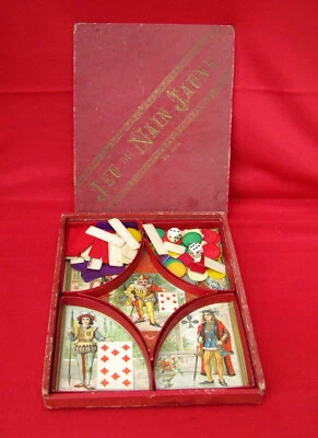 JEU DU NAIN JAUNE ANCIEN JL PARIS / Jetons Os De bovin peints  Imp, J.Jaurand - Photo 1/4