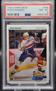 1990-91 Upper Deck #536a Peter Bondra PSA 8 - Picture 1 of 2