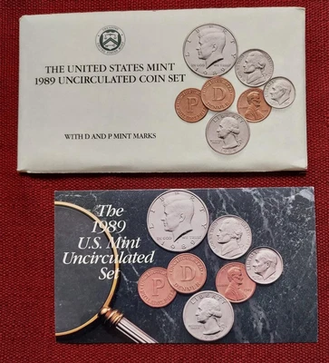 1989 US MINT UNCIRCULATED DENVER & PHILADELPHIA COIN SETS IN ORIGINAL PACKAGING - Image 1 of 4