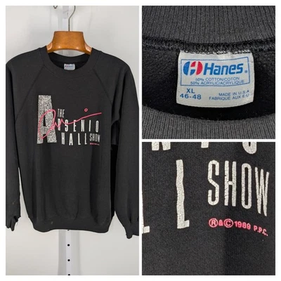 Sudadera De Colección 1989 The Arsenio Hall Show Hanes Raglan Años 80 TV Promo 50/50 Foto 1 de 4