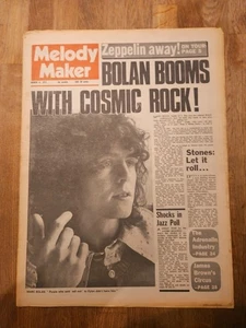 Melody Maker March 6th 1971 Marc Bolan T Rex Cover Zeppelin Away - Foto 1 di 9