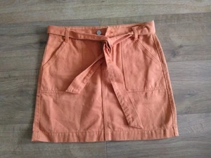 Fashion Box Women's Summer Denim Orange Mini Skirt, Size 10 - Picture 1 of 3