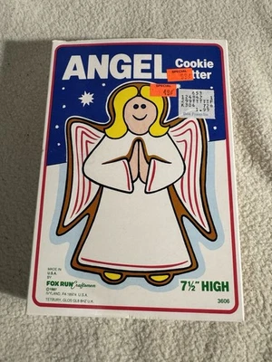Cortadores de galletas de ángel de metal de Navidad vintage de los 80 vacaciones 7,5 Fox Run nostalgia Foto 1 de 4