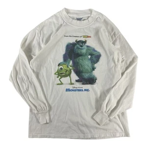 VTG Disney PIXAR Monsters Inc Pre Movie Promo Long Sleeve T Shirt Size Large - Picture 1 of 6