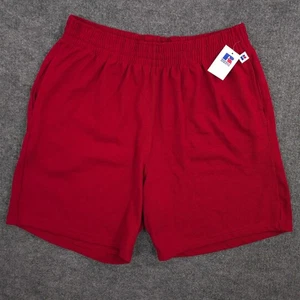 Vintage Deadstock Russell Athletic Shorts Herren L Burgundy Coach Made In USA 90s - Bild 1 von 10