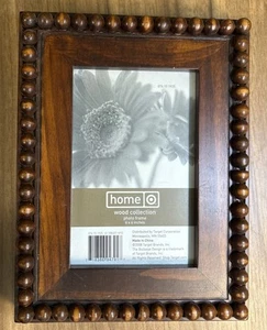 Target Home 2008 Wood Collection 4 X 6” Beaded Photo Frame New - Picture 1 of 4