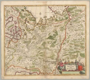 c. 1680 de Wit Map of Russia 'Tabula Russia Vulgo Moscovia,' Old Color - Picture 1 of 2