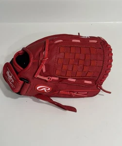 Rawlings Highlight Series H120S 12” Youth Red Baseball Softball Glove Right Thro - Picture 1 of 12