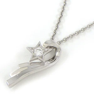 CHANEL Necklace Comet Shooting Star Motif Diamond 750(18K) White Gold - Picture 1 of 12
