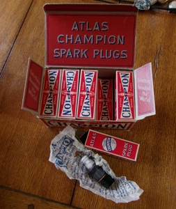 10 Vintage Champion 8 COM Spark Plugs in Box~ NOS~ Hard to Find~ Unused Original - Picture 1 of 4