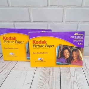 Lot Of 2 New Kodak Picture Paper (40 sheets, 4x6, Soft Gloss) - Picture 1 of 5