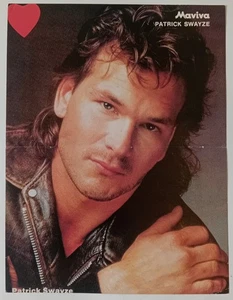 Póster de doble cara de revista griega Patrick Swayze/Tom Cruise años 80 - Imagen 1 de 2