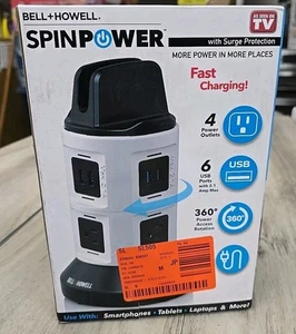 Bell + Howell 4-Outlets / 6 USB Spin Power - The Ultimate Smart Charging Station - Photo 1 sur 3