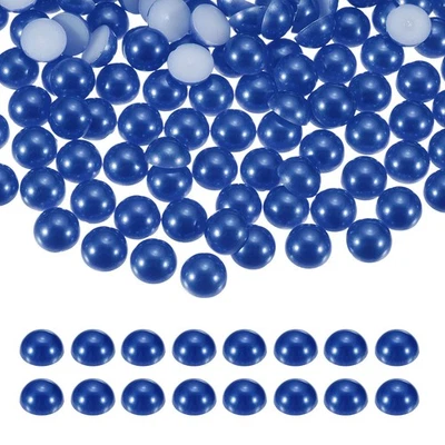1300Pcs Half Pearl,4mm Plastic Half Flatback Pearls Cabochon(Dark Blue) - Image 1 of 4