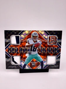Jalen Tolbert RC 03/10 TRIPLE PATCH 2022 Panini Spectra NFL Dallas Cowboys  - Picture 1 of 2