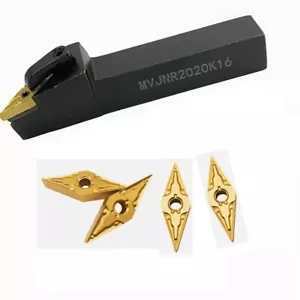 20mm MVJNR2020K16 93° Lathe External Turning Tool Holder + 5* VNMG160404 Inserts - Picture 1 of 8
