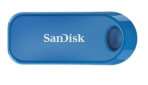SanDisk Cruzer Snap 32GB Flash Drive - niebieski, SDCZ62-032G-G35B ze smyczą - Zdjęcie 1 z 4